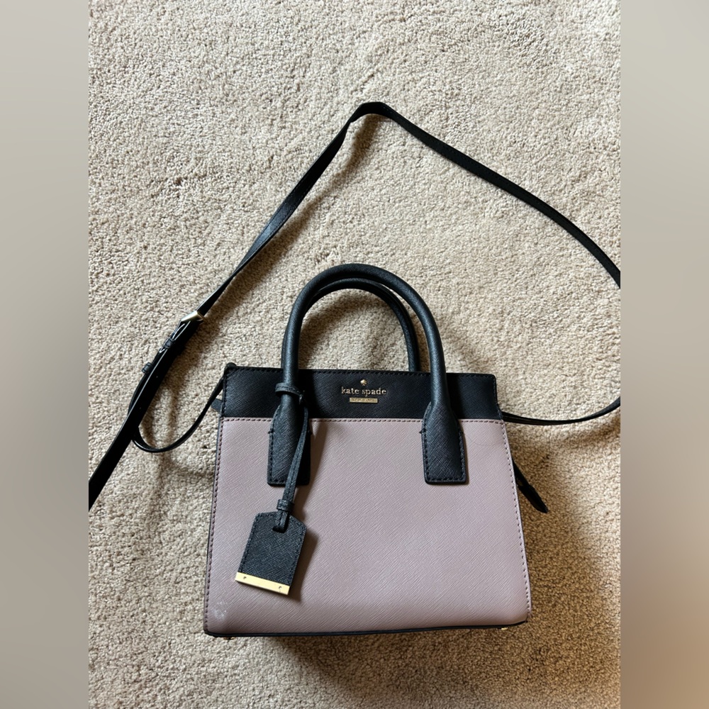 Medium-size black and purple Kate Spade purse